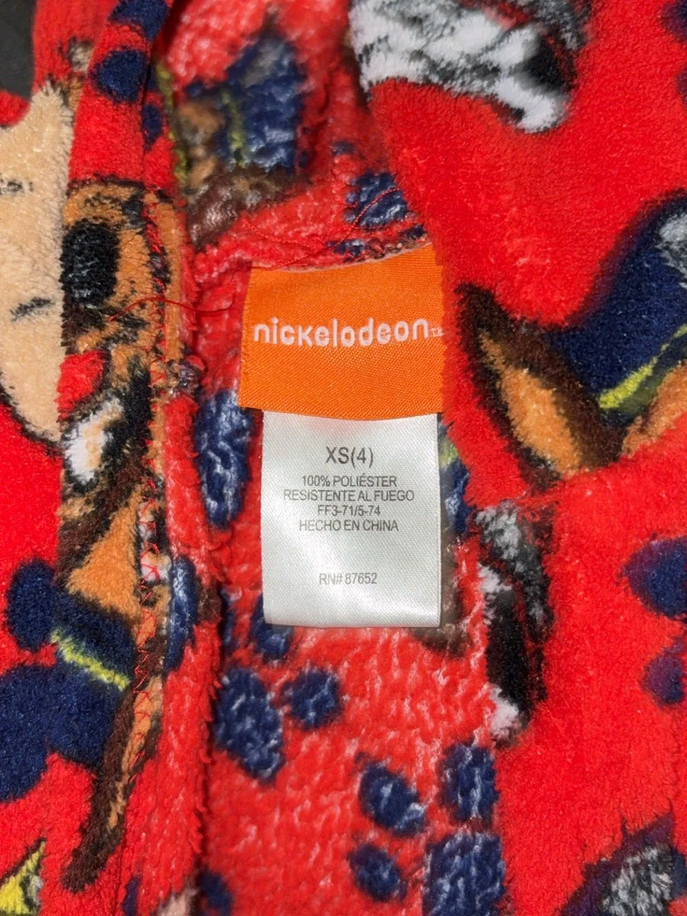 Nickelodeon Paw Patrol Red Plush Kids Bathrobe with Hood